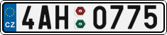 License plate of the Czech Republic, Cars (2001)