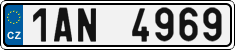 License plate of the Czech Republic, Cars (2001)