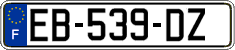 French license plate, SIV (ordinary)
