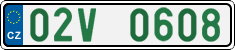 License plate of the Czech Republic, Oldtimers (2001)