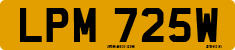 License plate of the United Kingdom, 1963 year system