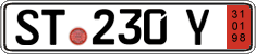 German license plate, Export transit plates