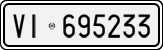 License plate of Italy, Cars (1927 year series)