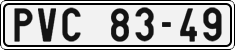 License plate of the Czech Republic, Cars (1960)