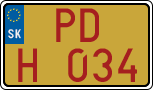 License plate of Slovakia, Oldtimers