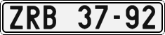 License plate of the Czech Republic, Cars (1960)
