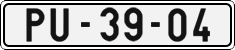 License plate of the Czech Republic, Cars (1960)