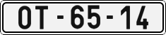 License plate of the Czech Republic, Cars (1960)