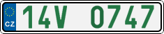 License plate of the Czech Republic, Oldtimers (2001)