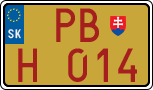 License plate of Slovakia, Oldtimers