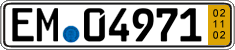 German license plate, Short-term transit plates