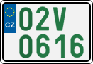 License plate of the Czech Republic, Oldtimers (2001)