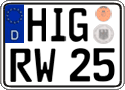 German license plate, Regular plates