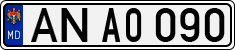 License plate of Moldova, Cars (1992)