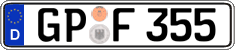 German license plate, Regular plates