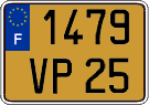 French license plate, FNI