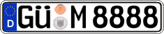 German license plate, Regular plates