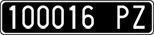 License plate of Italy, Cars (1927 year series)