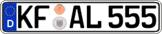 German license plate, Regular plates