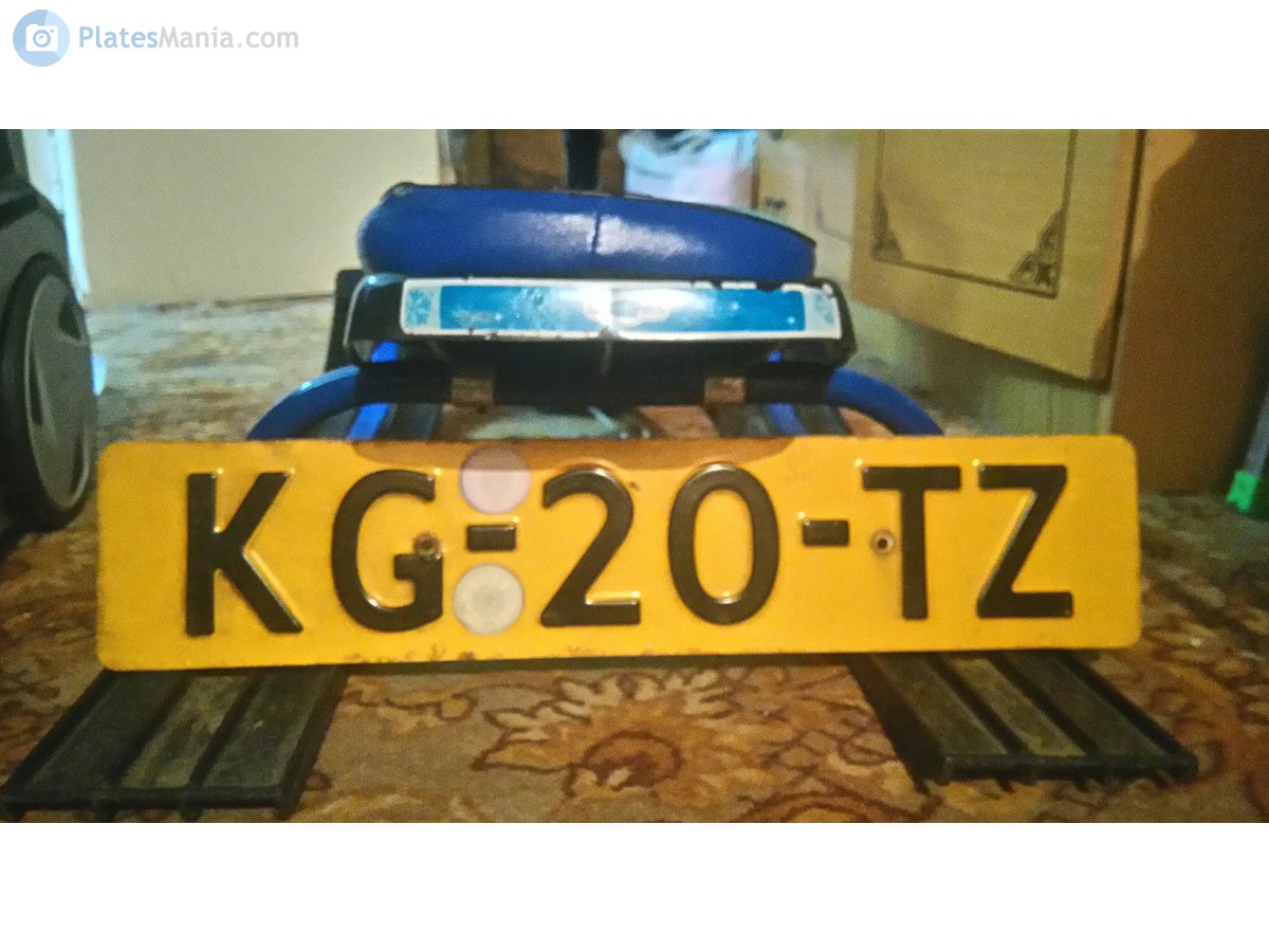 KG-20-TZ, License plate without vehicle 