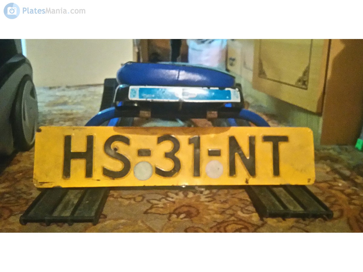 HS-31-NT, License plate without vehicle 