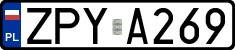 License plates of Poland, Regular car plates