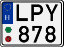 license plates of Hungary, Cars (1990)