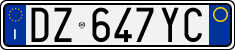 License plate of Italy, Cars (1994 year series)