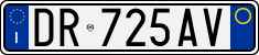 License plate of Italy, Cars (1994 year series)