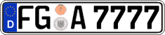 German license plate, Regular plates