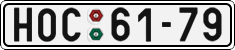 License plate of the Czech Republic, Cars (1960)