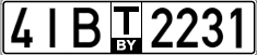 License plate Belarus, Transit plates (2004)