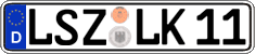 German license plate, Regular plates