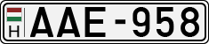license plates of Hungary, Cars (1990)