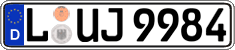 German license plate, Regular plates