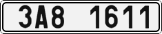 License plate of the Czech Republic, Cars (2001)