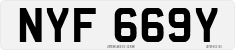 License plate of the United Kingdom, 1963 year system