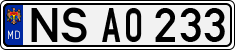 License plate of Moldova, Cars (1992)