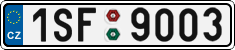 License plate of the Czech Republic, Cars (2001)