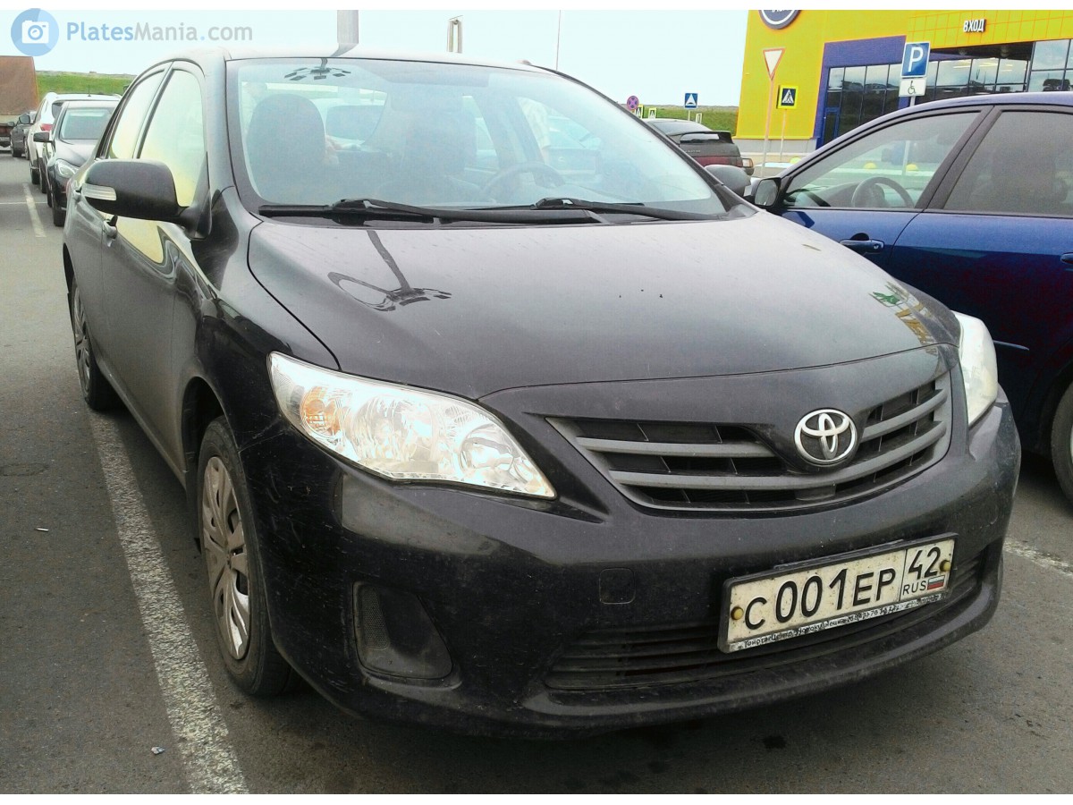 с 001 ер 42, Toyota Corolla 10th gen (Altis) Sedan (E140/E150), 2006–2013 (–2020 for ZA-market)