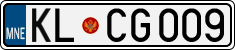 License plate of Montenegro, Cars