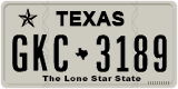 Texas, Regular plates (2012) (АBC-1234)