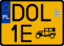 License plates of Poland, Oldtimers