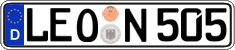 German license plate, Regular plates