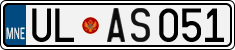 License plate of Montenegro, Cars