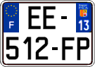 French license plate, SIV (ordinary)