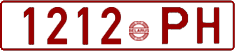 License plate Belarus, Cars (1992)