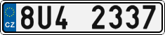 License plate of the Czech Republic, Cars (2001)