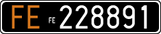 License plate of Italy, Cars (1927 year series)