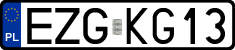 License plates of Poland, Regular car plates
